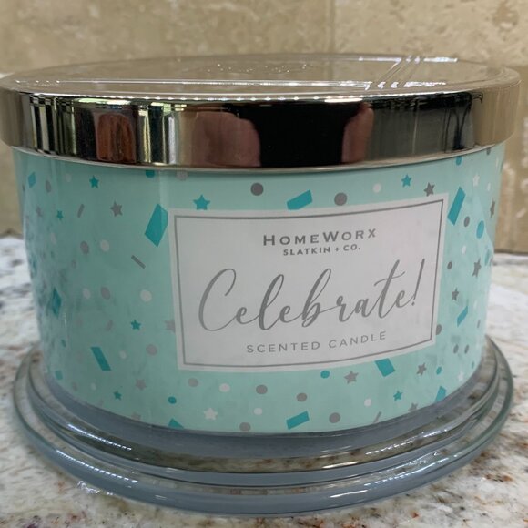 HomeWorx by Harry Slatkin Celebrate Scented 4-Wick Candle 18oz - Picture 1 of 4